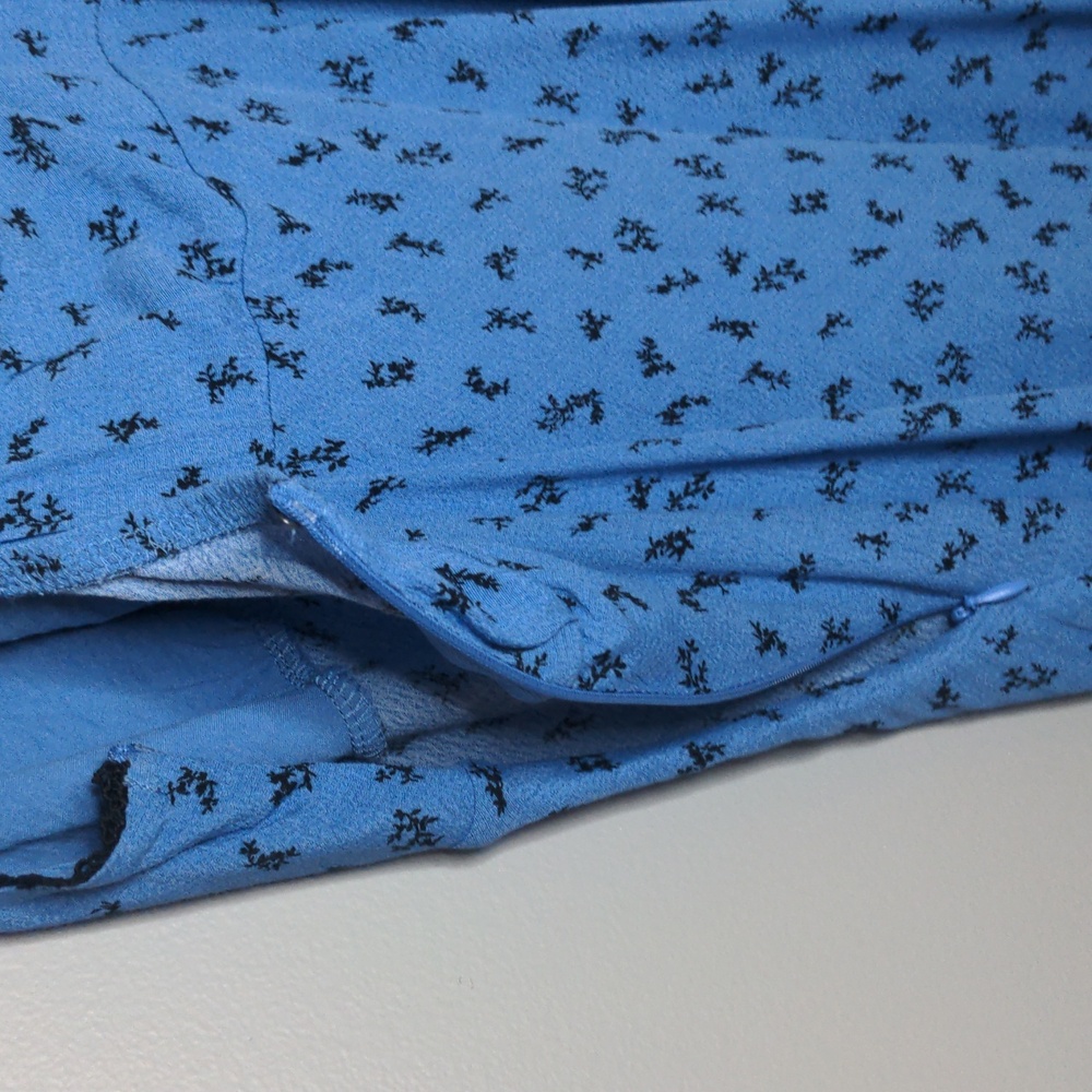 NWT✨WILD FABLE large blue black floral sleeveless slip dress - Picture 10 of 17